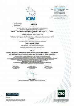 Certificate ISO 9001:2015